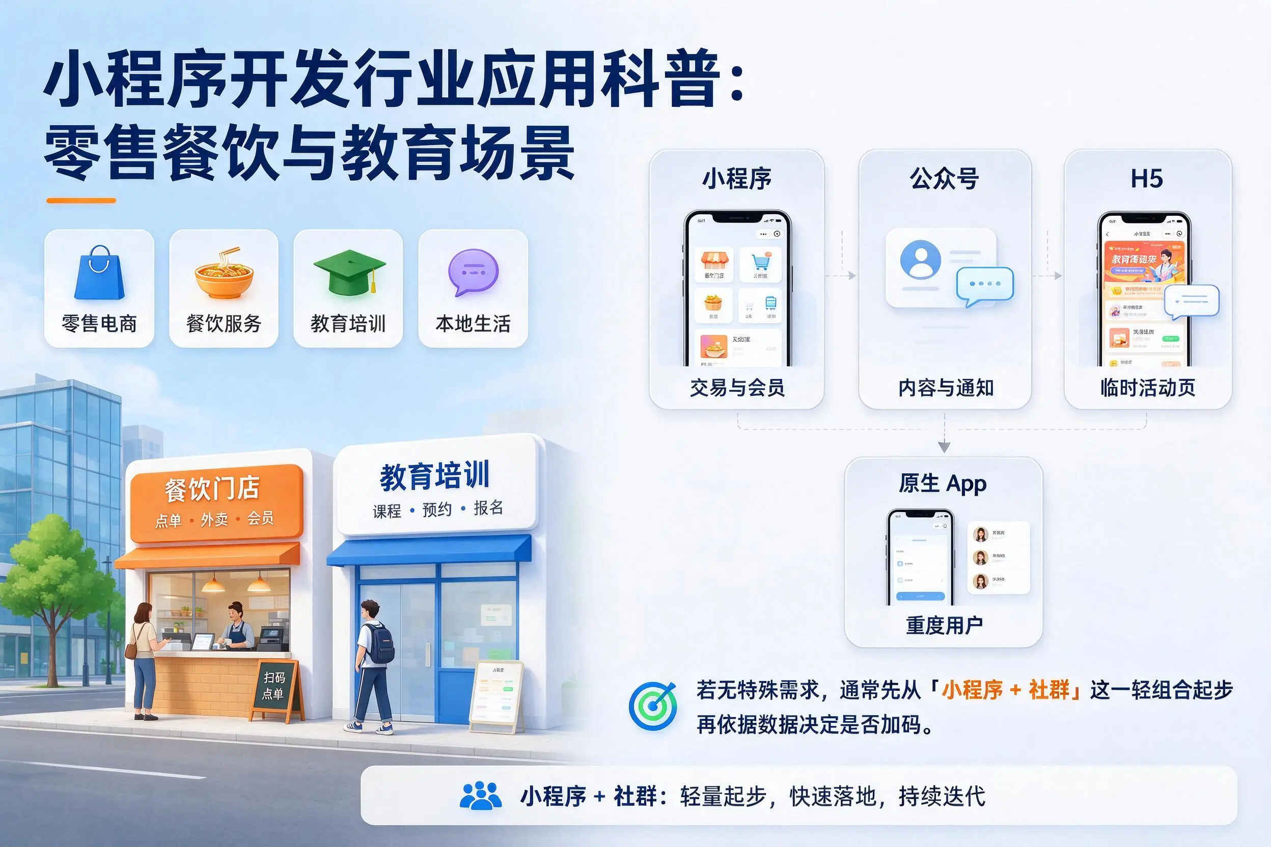 忻州小程序开发行业应用科普：零售餐饮与教育场景