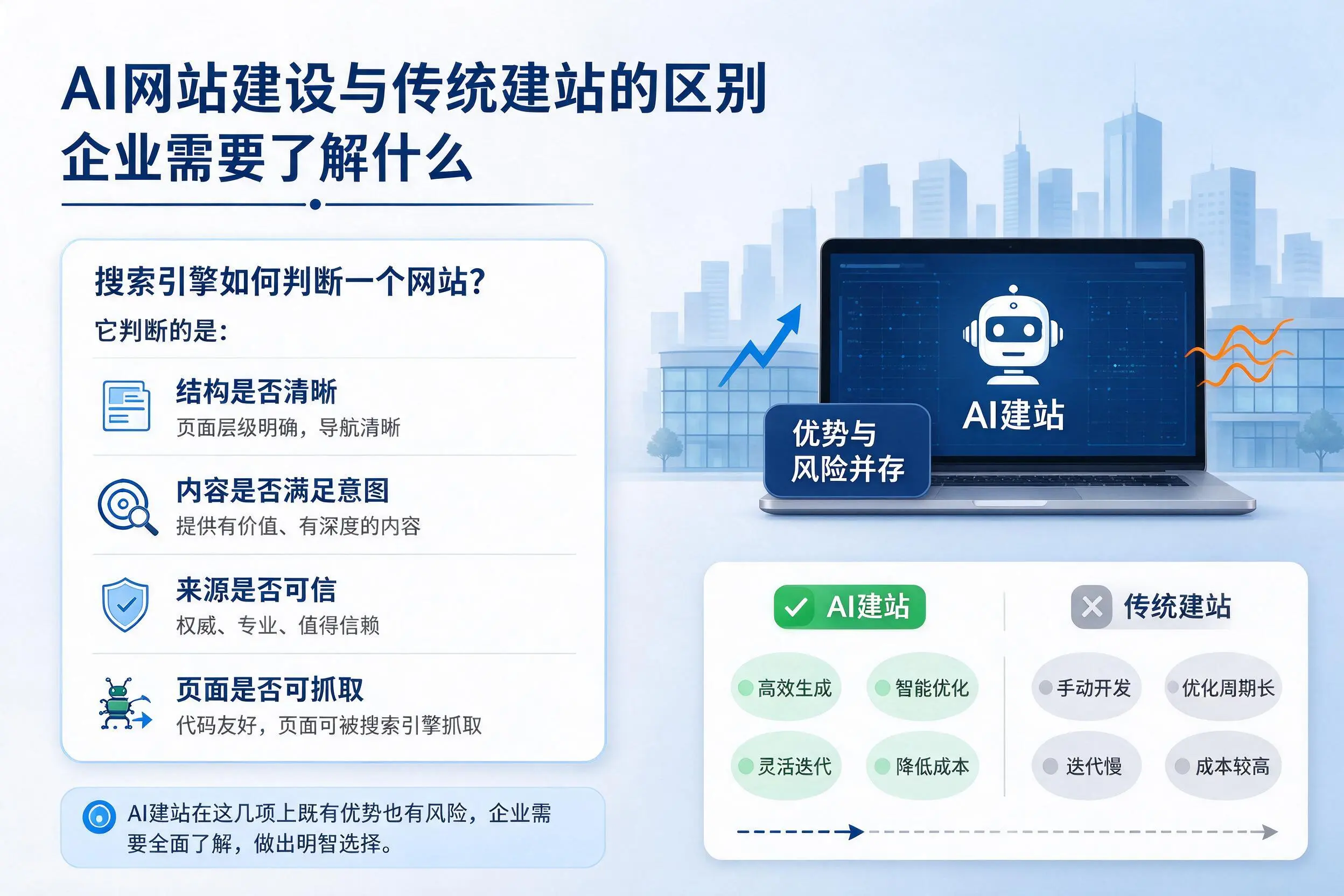 AI网站建设与传统建站的区别，忻州企业需要了解什么