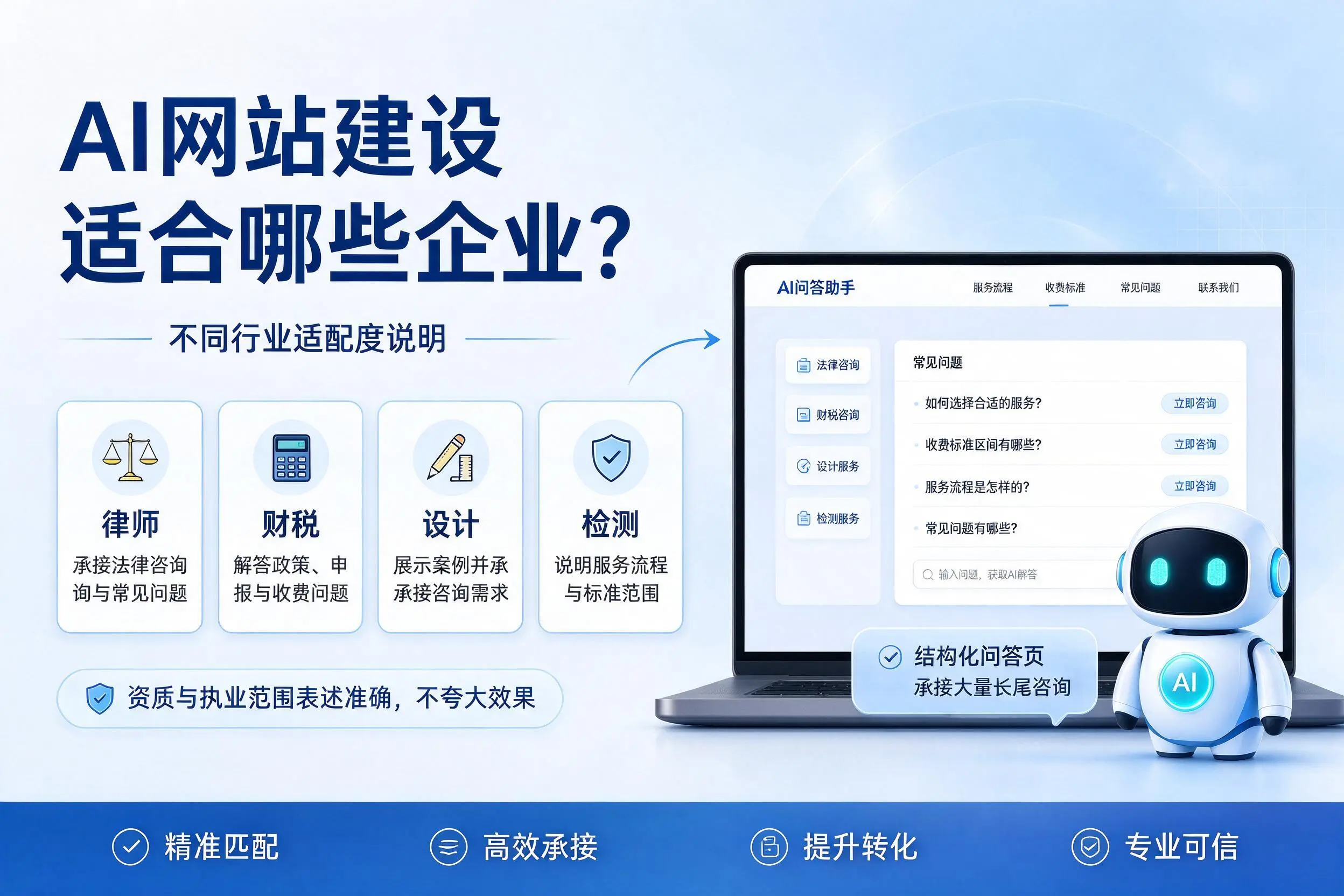 AI网站建设适合哪些企业?忻州不同行业适配度说明
